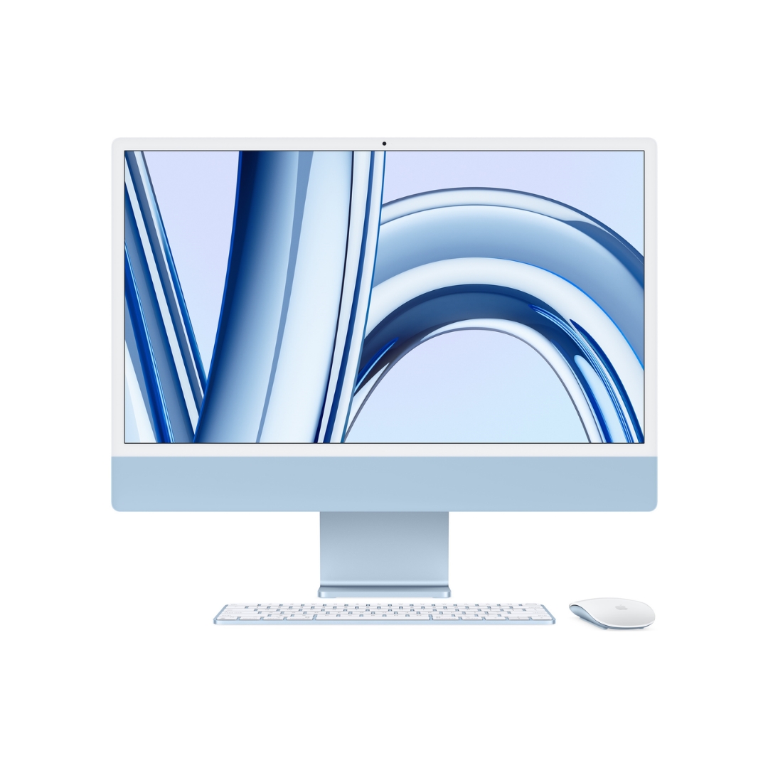 Apple 24" iMac 4.5K: M3 chip 8C CPU, 8C GPU, 8GB, 256GB SSD - Blue